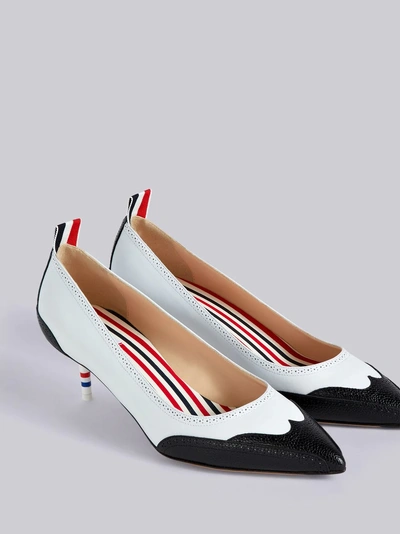 Shop Thom Browne Golf Ball And Tee Leather High Heel In White