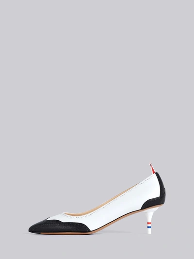 Shop Thom Browne Golf Ball And Tee Leather High Heel In White