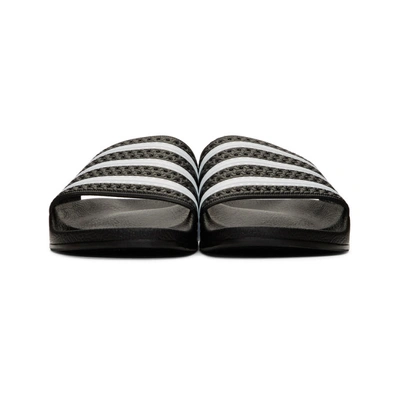 Shop Adidas Originals Black & White Adilette Sandals