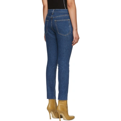 Shop Rag & Bone Rag And Bone Blue High-rise Ankle Skinny Jeans In 477 Drkston