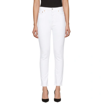 Shop Re/done White Originals High-rise Ankle Crop Jeans