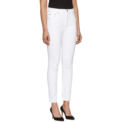 Shop Re/done White Originals High-rise Ankle Crop Jeans