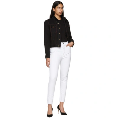 Shop Re/done White Originals High-rise Ankle Crop Jeans