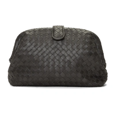 Shop Bottega Veneta Grey Intrecciato The Lauren 1980 Clutch In 8522-liggre