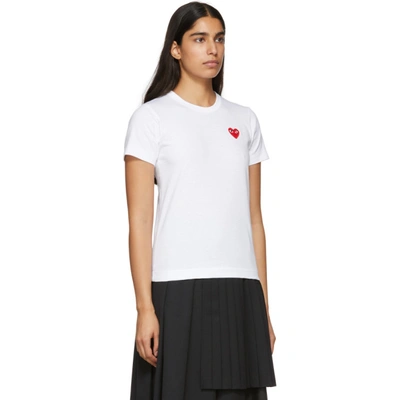 Shop Comme Des Garçons Play Comme Des Garcons Play White Heart Patch T-shirt