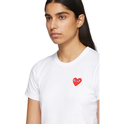 Shop Comme Des Garçons Play Comme Des Garcons Play White Heart Patch T-shirt