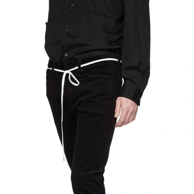 Shop Sasquatchfabrix . Black Corduroy Skinny Trousers In 01 Black