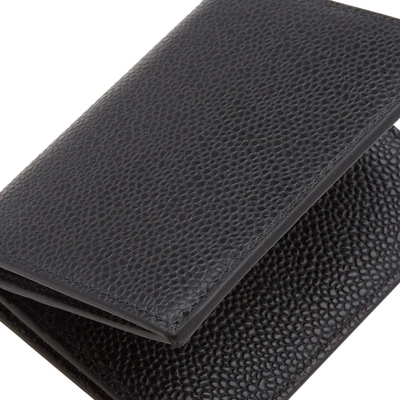 Shop Thom Browne Diagonal Stripe Double Card Holder In Black