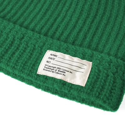 Shop Visvim Knit Beanie In Green