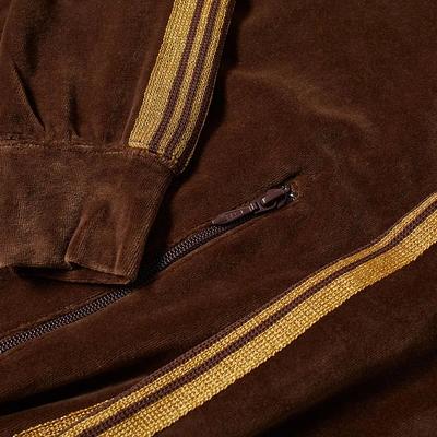 Shop Needles Velour Track Jacket In Brown