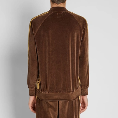Shop Needles Velour Track Jacket In Brown