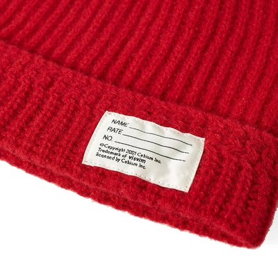 Shop Visvim Knit Beanie In Red