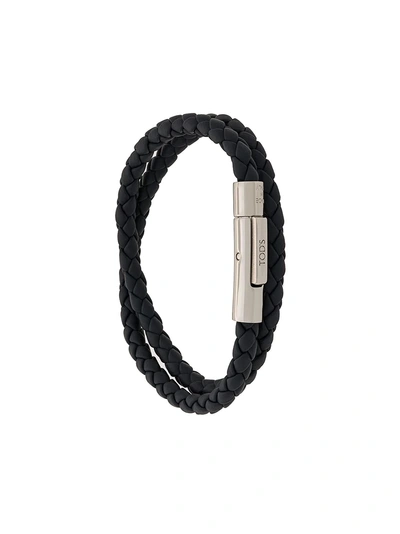 Shop Tod's Braided Bracelet In Blue