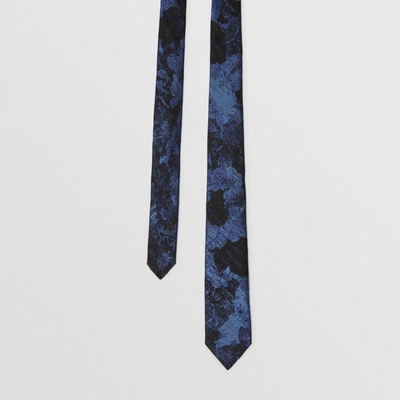 Shop Burberry Slim Cut Dreamscape Wool Silk Jacquard Tie In Bright Navy