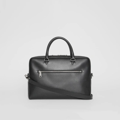 Shop Burberry London Leather Briefcase In Black