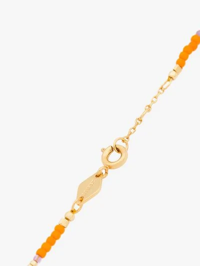 Shop Anni Lu Orange And Blue Peppy Gold Plated Bracelet In Yellow