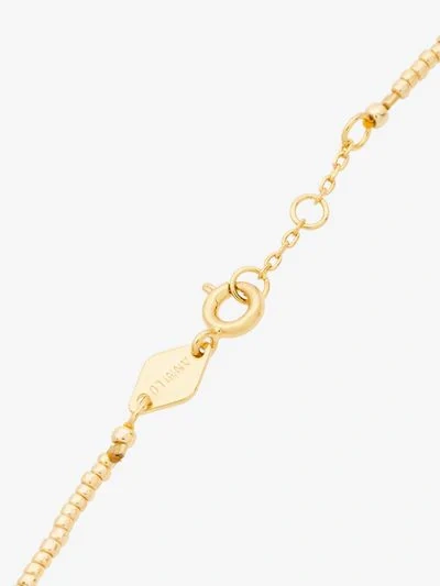 Shop Anni Lu Gold Plated Sterling Silver Baroque Pearl Gemstone Bracelet In Pink