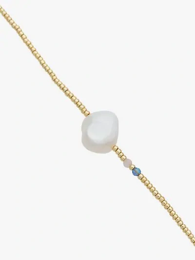 Shop Anni Lu Metallic Gold Baroque Pearl Sterling Silver Bracelet