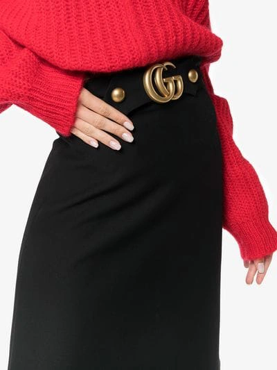 Shop Gucci Knee-length Skirt In Black