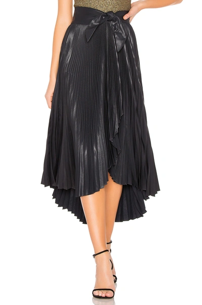 Shop A.l.c Eleanor Leather Skirt In Midnight