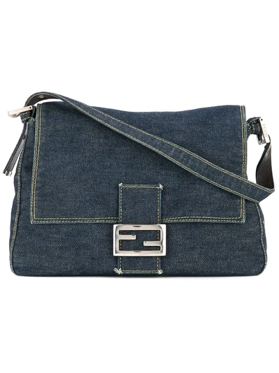 Shop Fendi Vintage  Mamma Baguette Bag - Blue