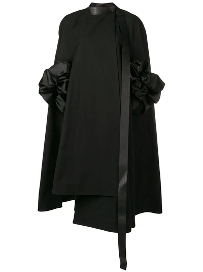 Shop Loewe Oversized Opera Coat In Black