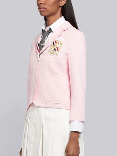 Shop Thom Browne Patch Pockets Grosgrain Sport Coat In Pink