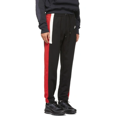 Shop Nike Black Re-issue Lounge Pants In 010blkredwh