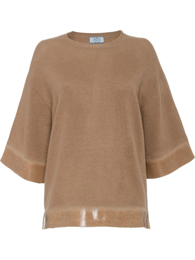 Shop Prada Wool Sweater - Brown