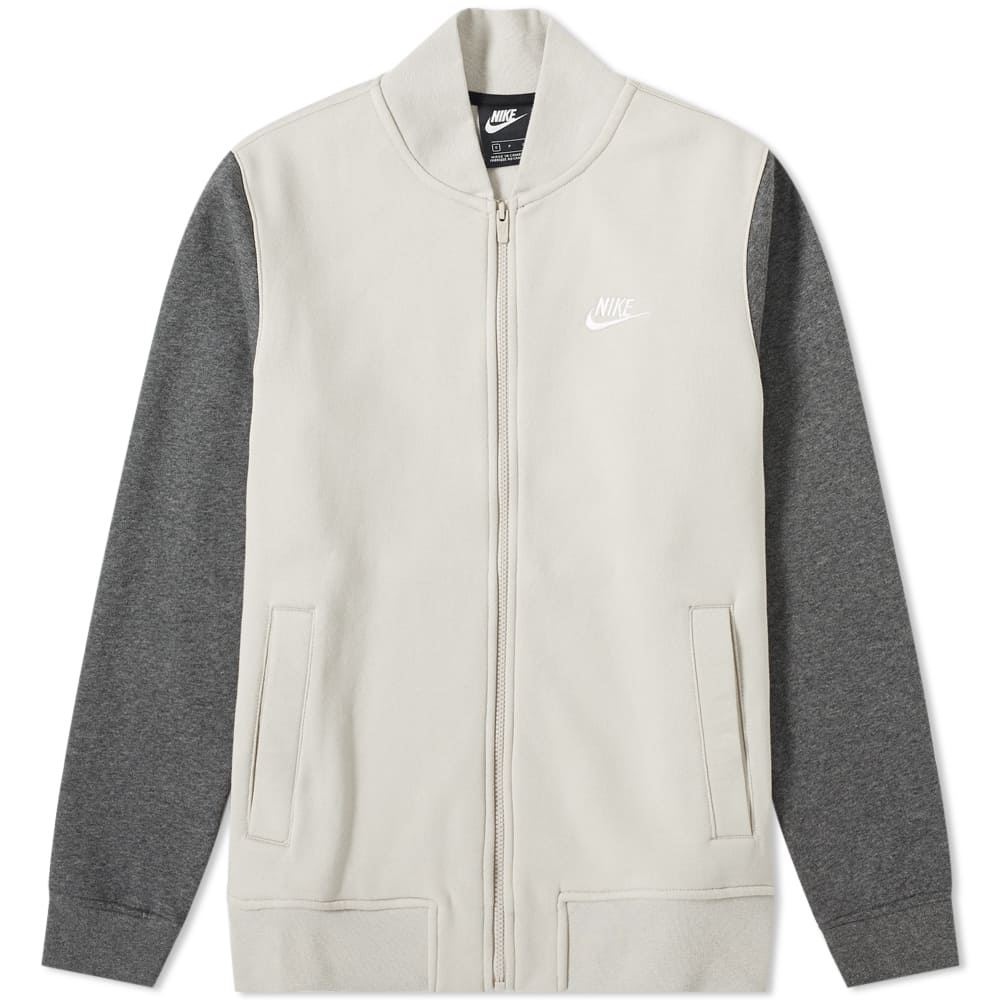 nike white bomber jacket