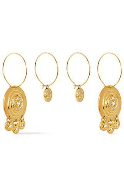 Shop Luv Aj Gold-tone Crystal Earrings