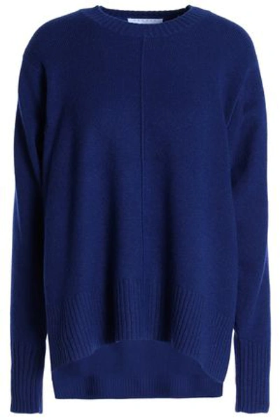 Shop Sandro Woman Gilda Wool And Cashmere-blend Sweater Indigo