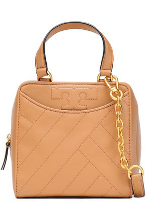 tory burch alexa topstitched leather shoulder bag