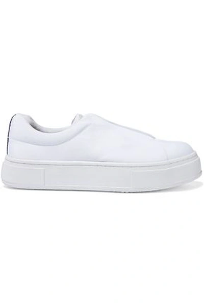 Shop Eytys Woman Doja Shell Platform Slip-on Sneakers White