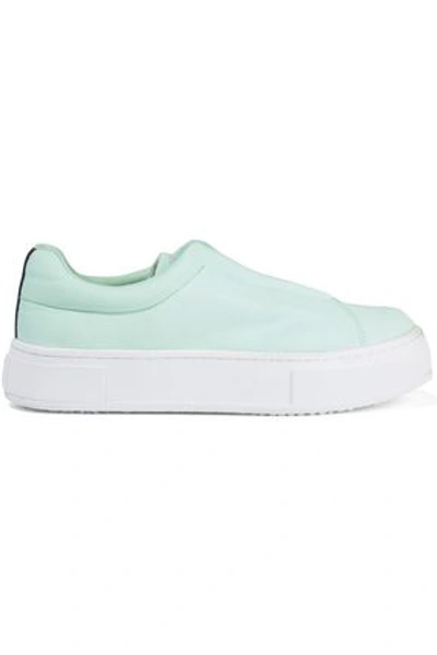 Shop Eytys Woman Doja Shell Platform Slip-on Sneakers Mint