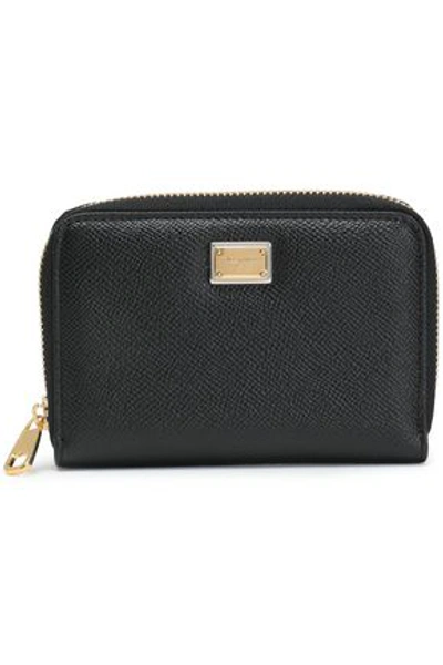 Shop Dolce & Gabbana Textured-leather Wallet In Black