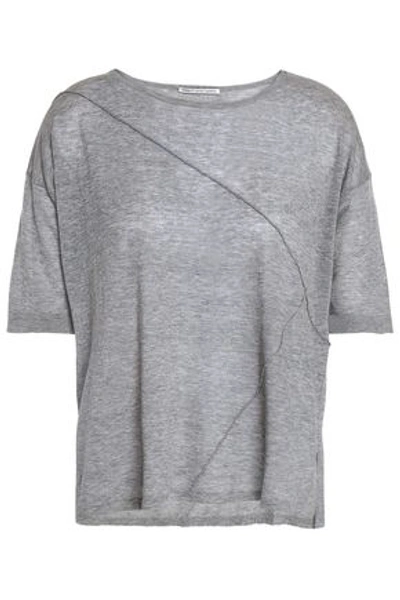 Shop Cotton By Autumn Cashmere Woman Mélange Cotton T-shirt Gray