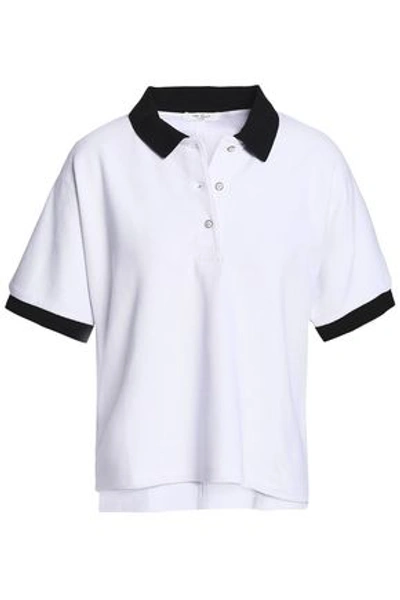 Shop Rag & Bone Woman Cotton-blend Piqué Polo Shirt White