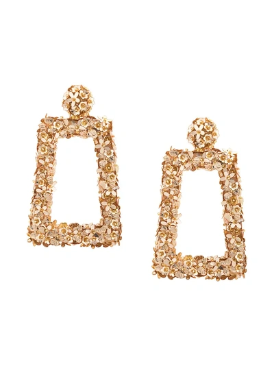 Shop Sachin & Babi Oversized Embellished Earrings - Gold