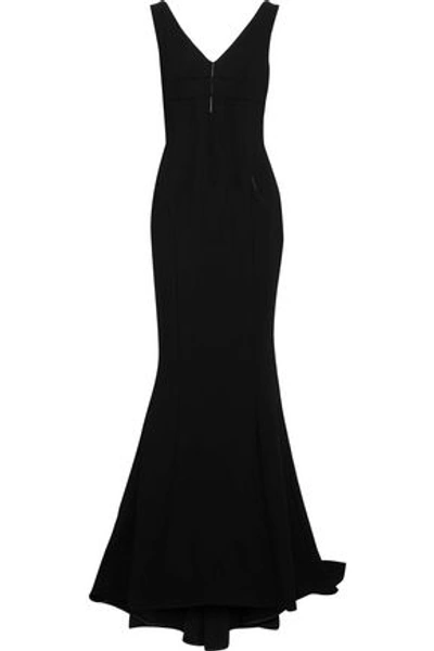 Shop Dolce & Gabbana Woman Fluted Crepe Gown Black