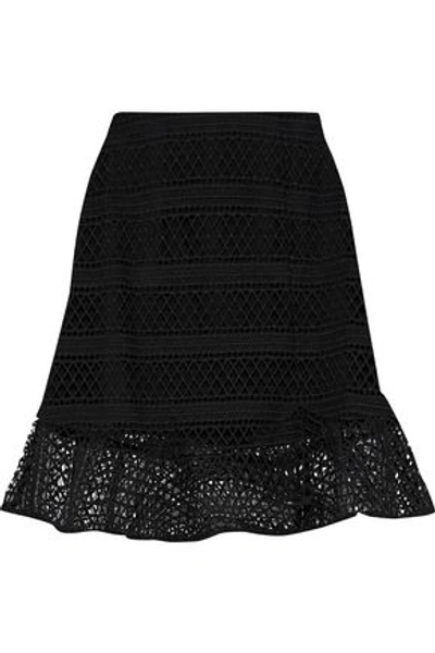 Shop Raoul Woman Lace Mini Skirt Black