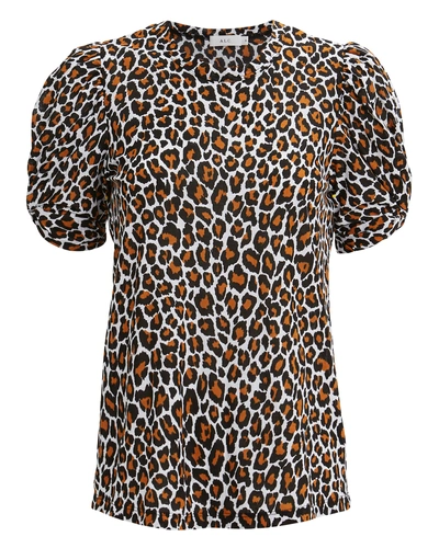 Shop A.l.c Kati Leopard Puff Sleeve T-shirt