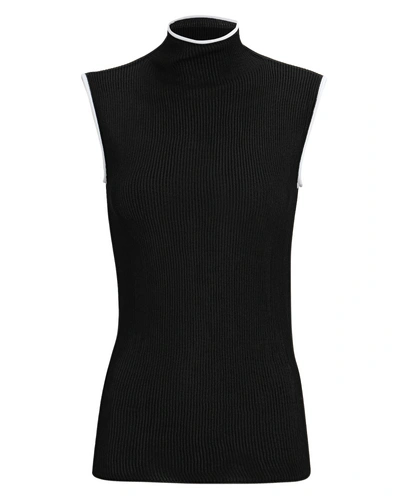 Shop Helmut Lang Contrast Trim Turtleneck