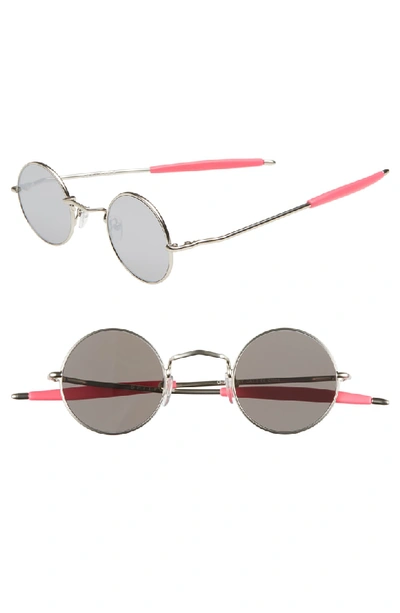 Shop Spitfire Chemistry 42mm Round Mirrored Sunglasses - Silver/ Silver Mirror