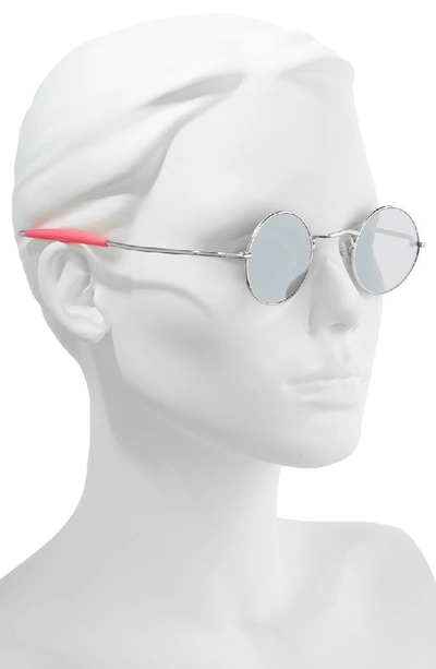 Shop Spitfire Chemistry 42mm Round Mirrored Sunglasses - Silver/ Silver Mirror
