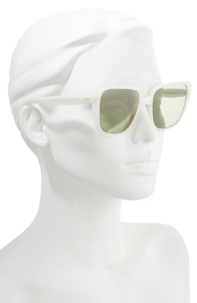 Shop Celine 57mm Modified Square Cat Eye Sunglasses - Milky White Swan