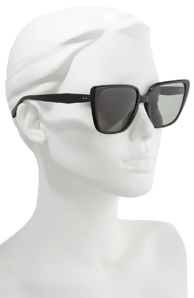 Shop Celine 57mm Modified Square Cat Eye Sunglasses - Black