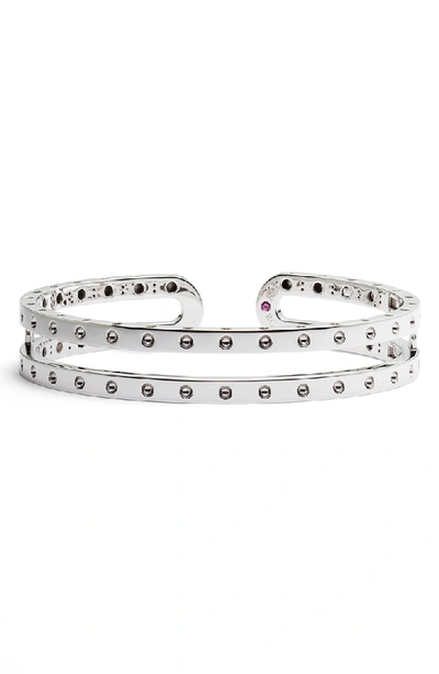 Shop Roberto Coin Double Symphony Pois Moi Bangle In 18kwg