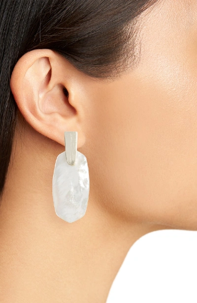 Shop Kendra Scott Aragon Drop Earrings In Dichroic Glass/ Silver