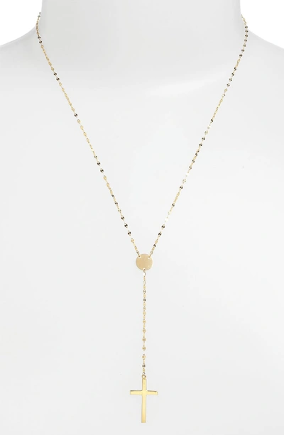 Shop Lana Jewelry Crossary Y-necklace In Yellow Gold